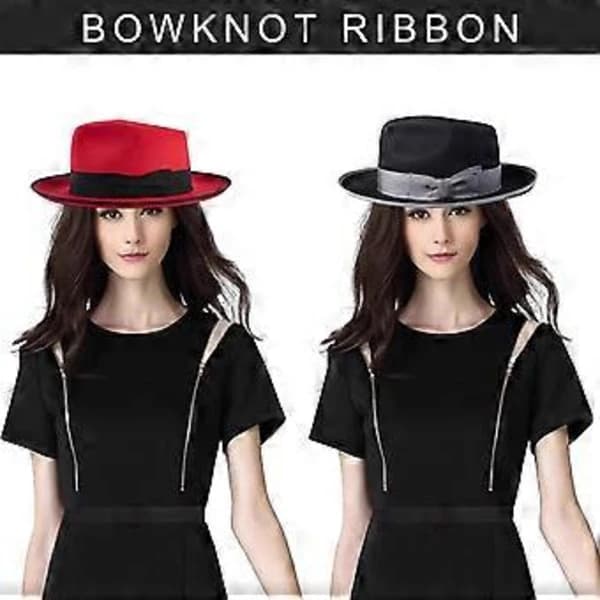 Hat med sommerfugldekoration, britisk stilfuld hat, smukke modeaccessories til stilfulde kvinder, rød Rød Rød