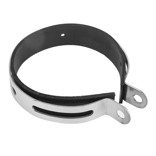Motorcycle Exhaust Clamp Fixed Ring Stainless Steel Clip with Rubber Strip Universal Parts