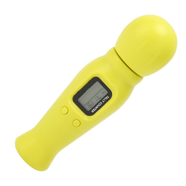 Digital Counter with LED Backlight, Reset Function, Compass Function, Time Display, Digital Tasbih for Meditation and Relaxation, Yellow