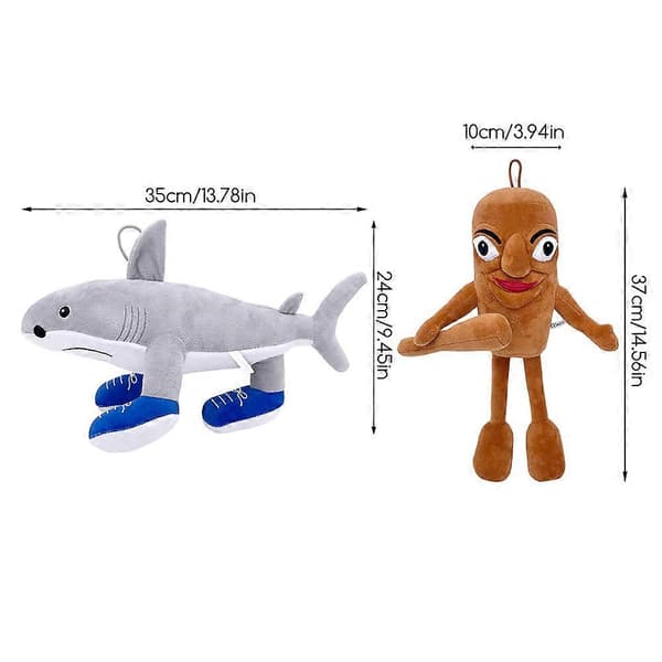30 cm Italian Plush Doll - Soft Stuffed Pillow & Decor [JUN] Shark Shark