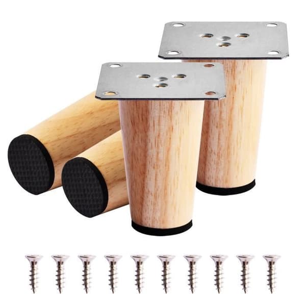 4 stk Tre møbelben, 8 cm Møbelben Sofaben, for Nattbord Sofa