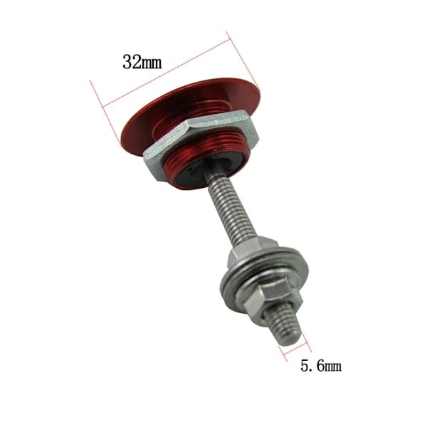 Quick Release Hood Pin Universal License Plate Clip, Button Hood - Silver Plated - DP16-25 (Two-Pack)