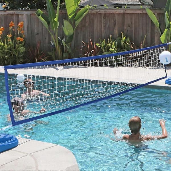 3 x 4,5 m volleybollnät för nedgrävda pooler och vattenspel