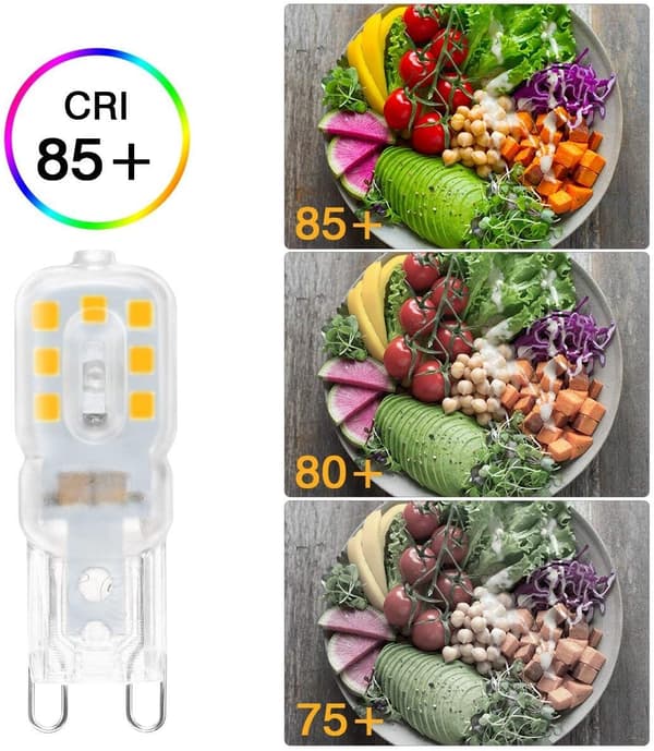 6x G9 LED-lampe varmhvit 220V LED G9-pærer egnet for