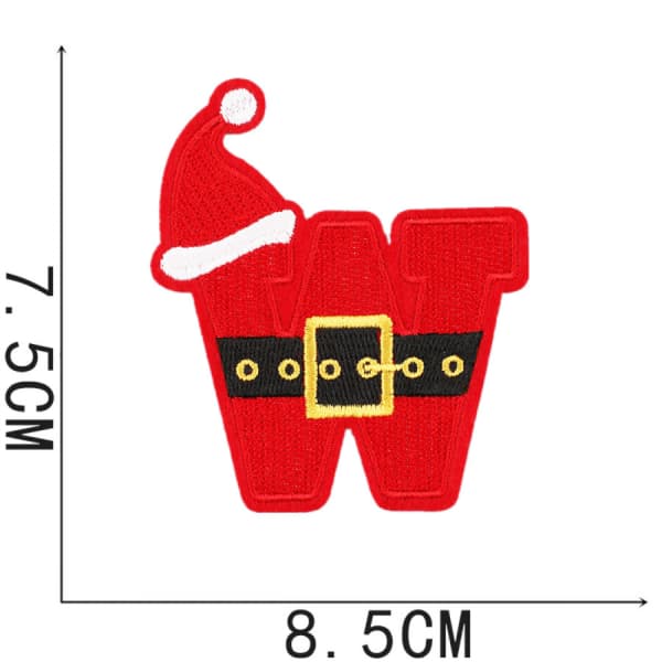 Kirjainkirjonta kangasmerkki, 32 kpl