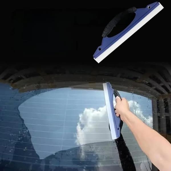 2-piece Window Scraper Set, Silicone Blade, for Car, Bathroom, Glass, Windows, Shower Door, Blue, 30*9.5*2cm
