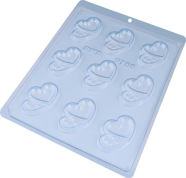 Praliini sydän suklaamuotti - BWB 9755 Transparent transparent