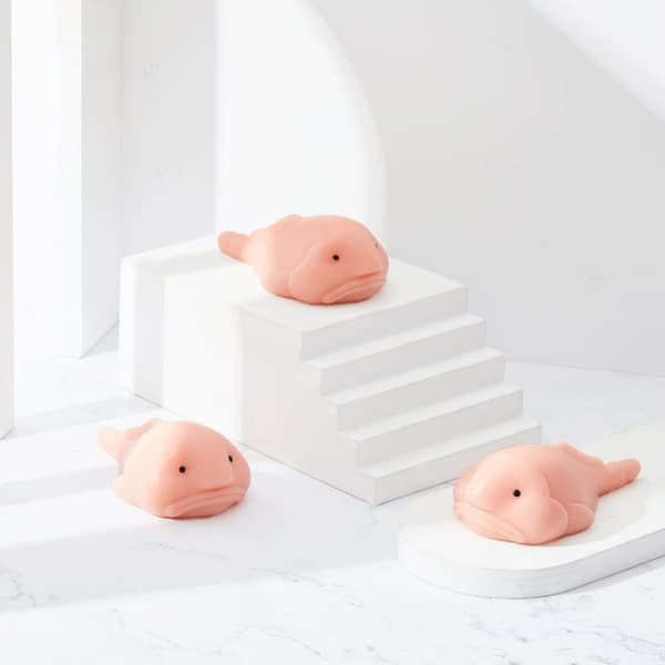 Blobfish Stresslegetøj – Blød og sjov sensorisk fidget til teenagere og voksne