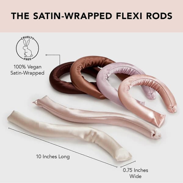 Kitsch Heatless Curls - Satengdekket Varmefri Krøller For Krøller Over Natten ZD B2 Svart