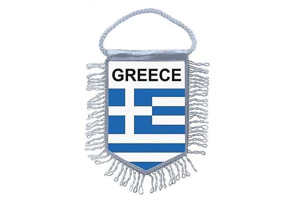 Fanion Miniflagg Land Bilpynt Hellas Gresk