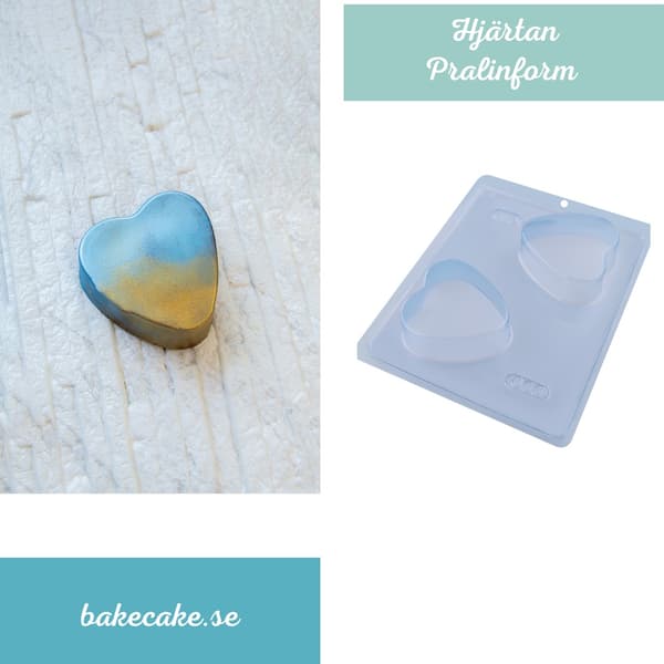 Pralinform Hjerte - BWB 865 - Spesiell 3-delt form Transparent transparent