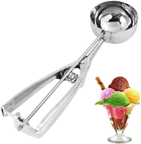 Glass Scoop, Professional Portion Scoop, Stainless Steel, 25 x 3.5 x 5 cm, Silver