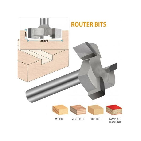 Spoiler Planer Borr 1/4 \" Skaft Holdbart Karbidblad 1 stk