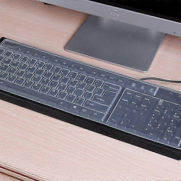 Transparent keyboard cover for desktop PC keyboard, dustproof and waterproof