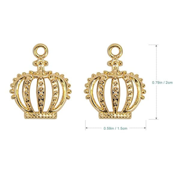 30 stk. miniaturekroner charms tilbehør koreansk version