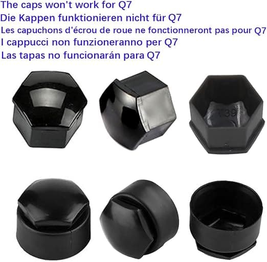 20 stk 17 mm høykvalitets hjulmutterdeksler (4 stk låsemutterdeksler + 16 stk vanlige)