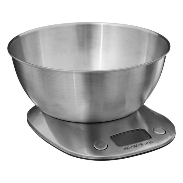 Batteridrevet kjøkkenvekt - Rustfritt stål Silver silver
