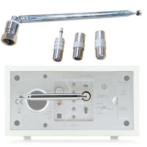 FM-radioantenne med adapter for hjemmestereomottaker [JUN]