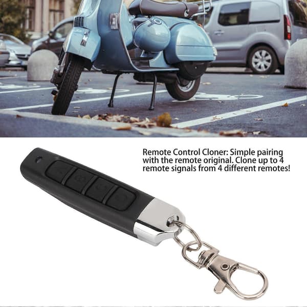 433.92MHZ Garage Door Opener Cloning Remote Control Key with Keychain Learning Button for Car Overhead Door Gate LED Light