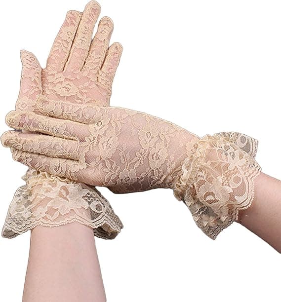 Elegante korte blondehansker for kvinner - Sommerhansker til bryllup