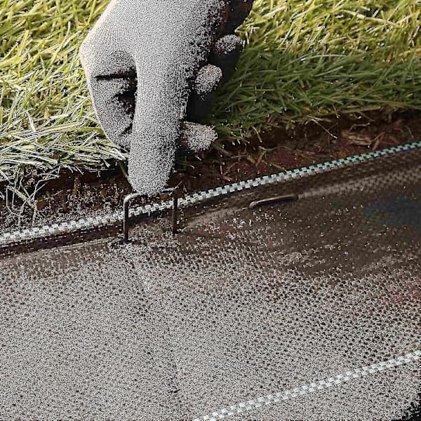 100-pack Ground Anchors Galvanized U-shaped Ground Anchors for Garden, Wool, W