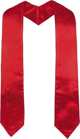 Adult University Diploma Stole, Graduation, Baptism, Priest, Red