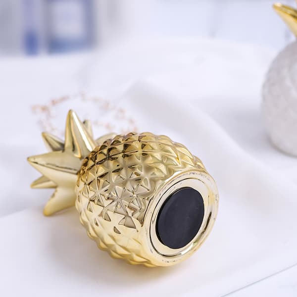 Keramisk ananas spargris sparbössa kreativ guld ananas