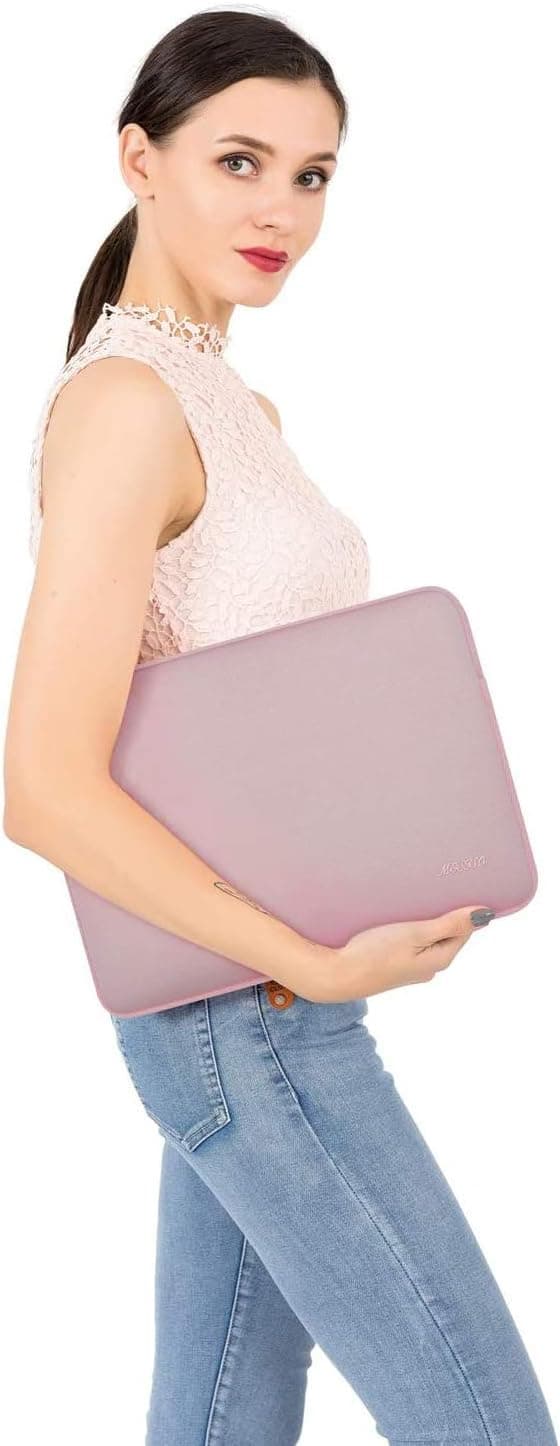 Lysrosa 13\" Laptopveske for MacBook Air & Pro 2016-2025 M1 M2 M3 M4 med pose [JUN] pink