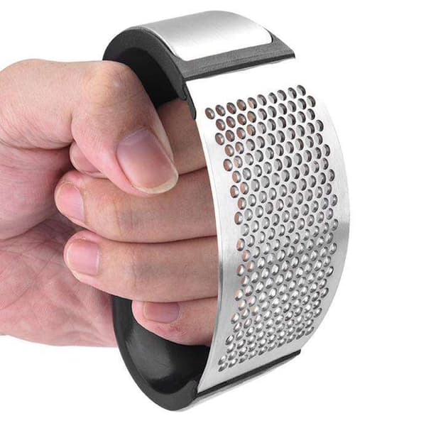 Hvitløkspresse i stål - Garlic press - Svart black