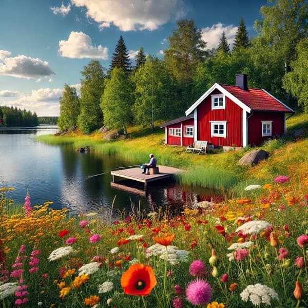 Servietter Småland 33x33 cm 20-pak multifärg multicolor