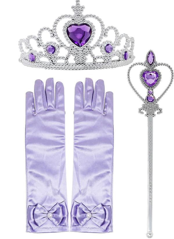Jenter Barn Prinsesse Dronning Tryllestav Tiara Krone Kle Seg Ut Prinsesse Rosa