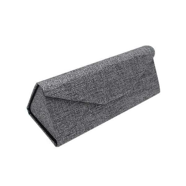Grå Linne - Brilleetui Dame Designer Hardt Etui for Solbriller