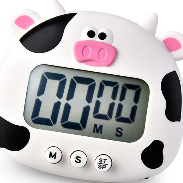 Digital kjøkkentimer LCD-skjerm magnetisk nedtellingstimer, kjøkkentimer for matlaging nedtellingstimer barnetimer Hvit White