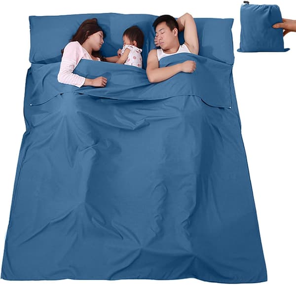 Portable Anti-Dirt Travel Sheet - Blue, Lightweight and Compact