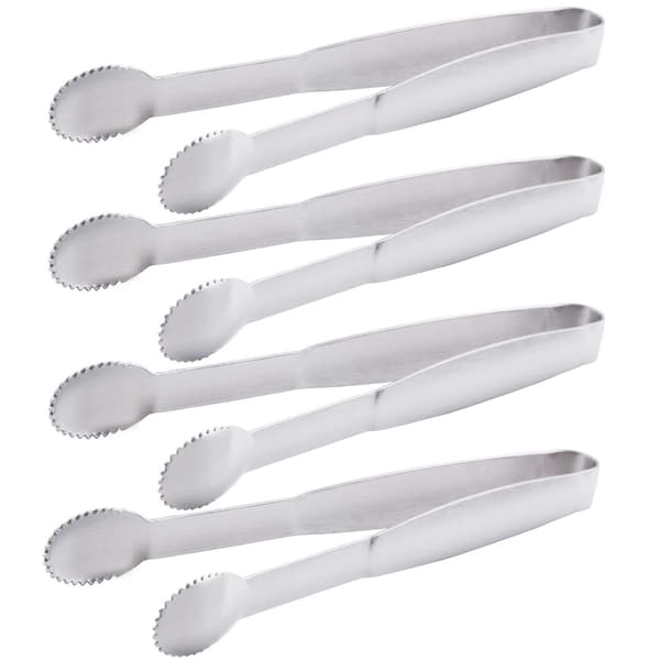 Miniserveringstang 3,9 tommer rustfritt stål liten forrettstang, sett med 4 buffettang, matserveringstang i rustfritt stål