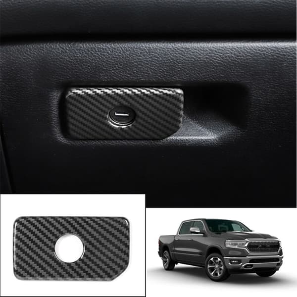Bil Co-Pilot Boks Håndtag Cover Trim til Ram 1500 2019-2021 ABS Fiber