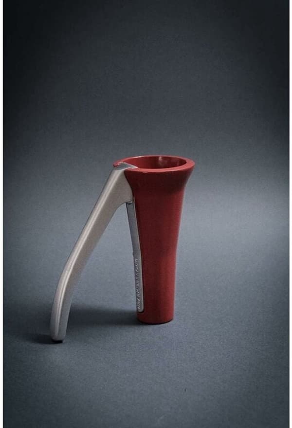 Stainless Steel Nutcracker from Sweden, Red - Strong, Durable, Effective on All Nut Sizes