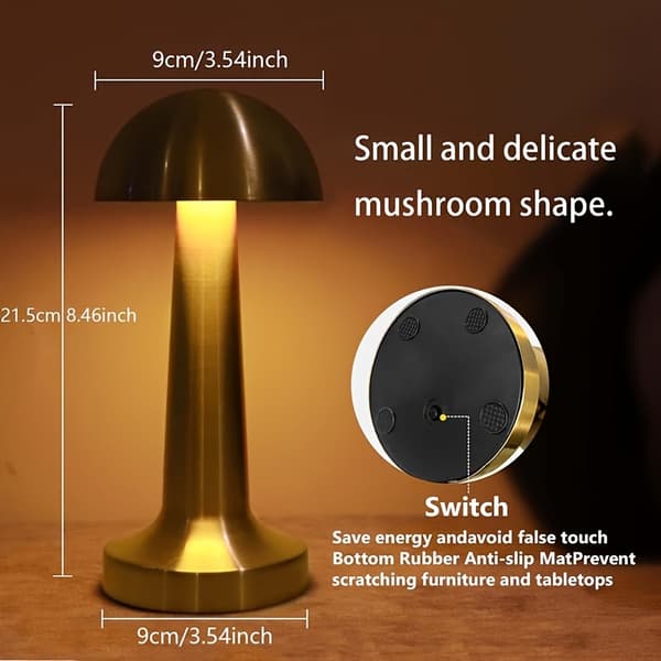LED Bordlampe Metall Touch Nattbordslampe Skrivebordslampe med 3 Lysmoduser