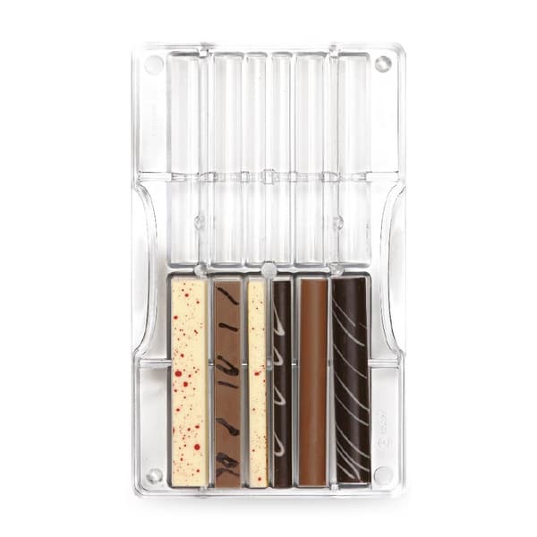 Sjokoladeform Pralinform Sticks Polykarbonat - Decora Transparent transparent