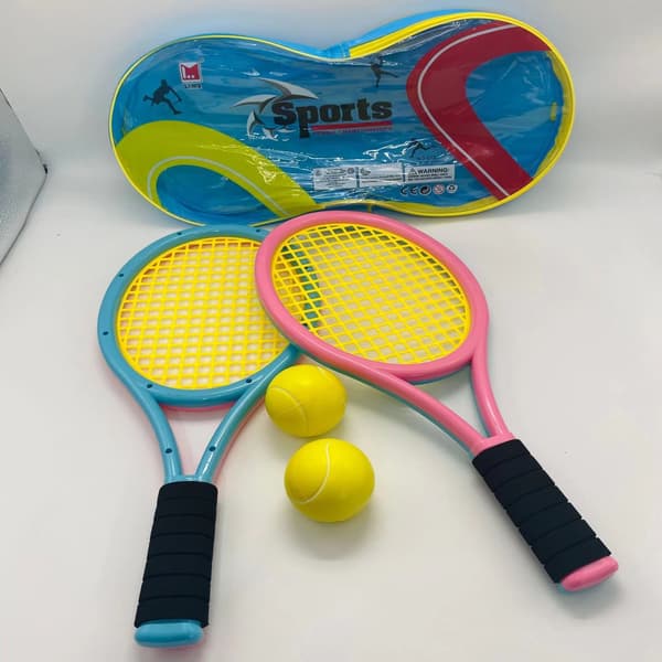 Tennisracket för barn med väska, badmintonbollar för barn (över 3 år), utomhus-/inomhuslek för småbarn