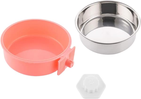 Rosa (S 13*4) Hundeburskål Avtakbar Rustfritt Stål Hengende B