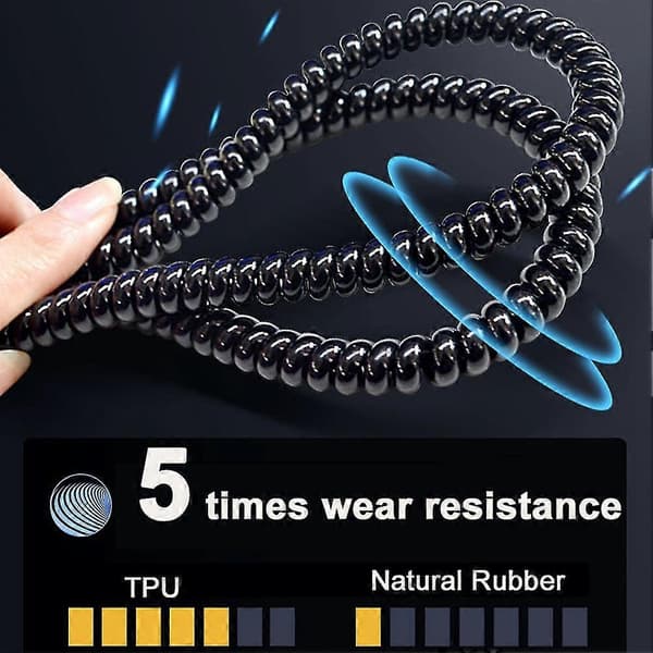 6 stk 1M E-sykkel kabelbeskyttelse spiralviklet kabeltrådbeskyttelse hylserør for scooter