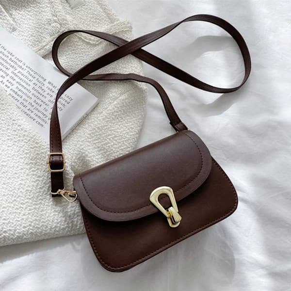 Messenger Skuldertaske Crossbody Tasker MØRKEBRUN mørkebrun