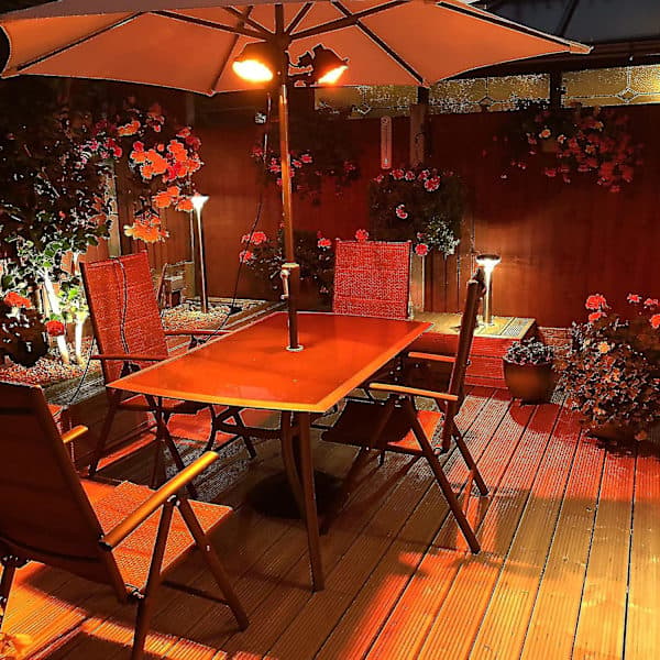 500 Watt Ruby-kompatibel med Heatmaster R7 halogenvarmelampe for hagevarmer - 4-pakning