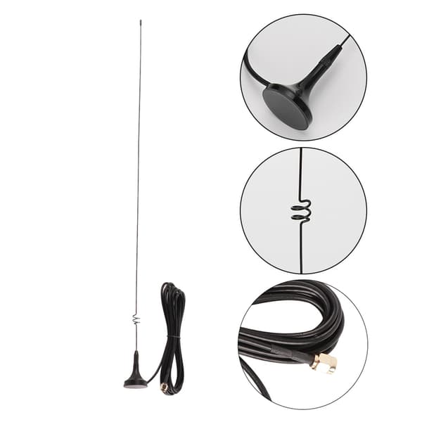 Dual Band VHF UHF magnetisk køretøjsmonteret antenne til UT-108UV (SMA han)