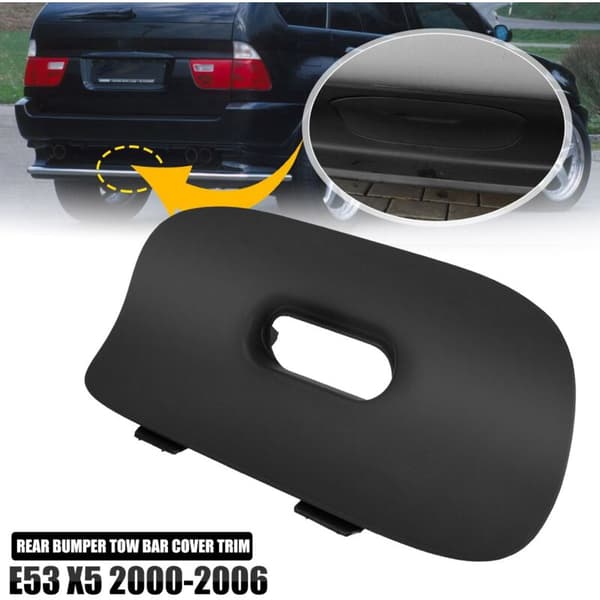 Car Rear Bumper Tow Hook Cover Rear Bumper Flap Cap for X5 E53 2000-2006 51128402327