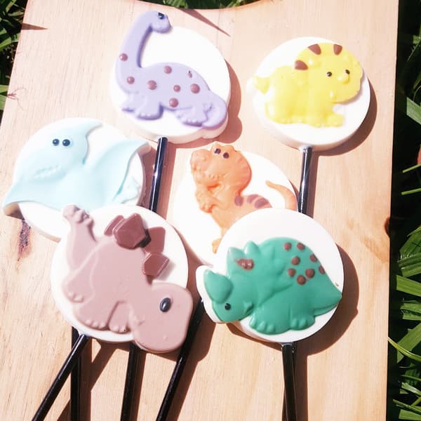 Praline Mold Dinosaurs Chocolate Mold - BWB 9760 Transparent transparent