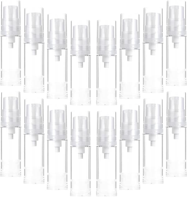 24-pack tomma lotionflaskor i resestorlek 10 ml bärbara hudvårdsbehållare i plast med läckagesäker design