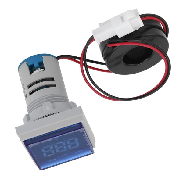 Digital AC 220V Amperemeter Signalindikator Lyseblå