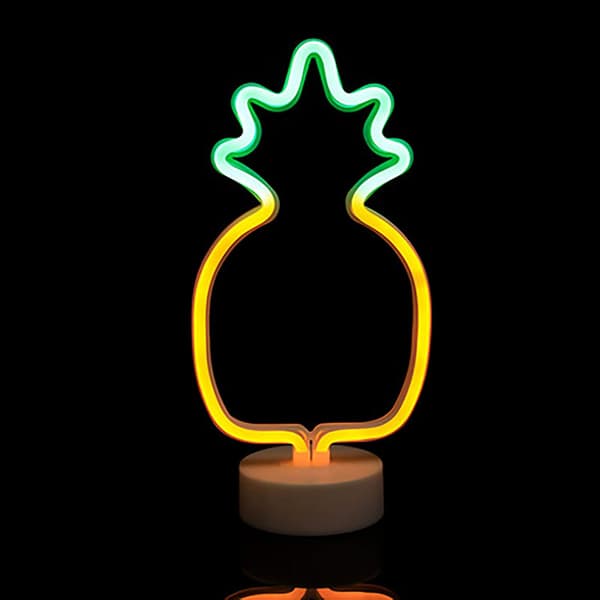Neon skilt, LED Ananas Nattlampe Nattlamper, Neo